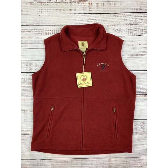 NWT JOE MARLIN‎ Original Outfitters Men's Fleece Vest In Boysenberry Size XL - Picture 1 of 3